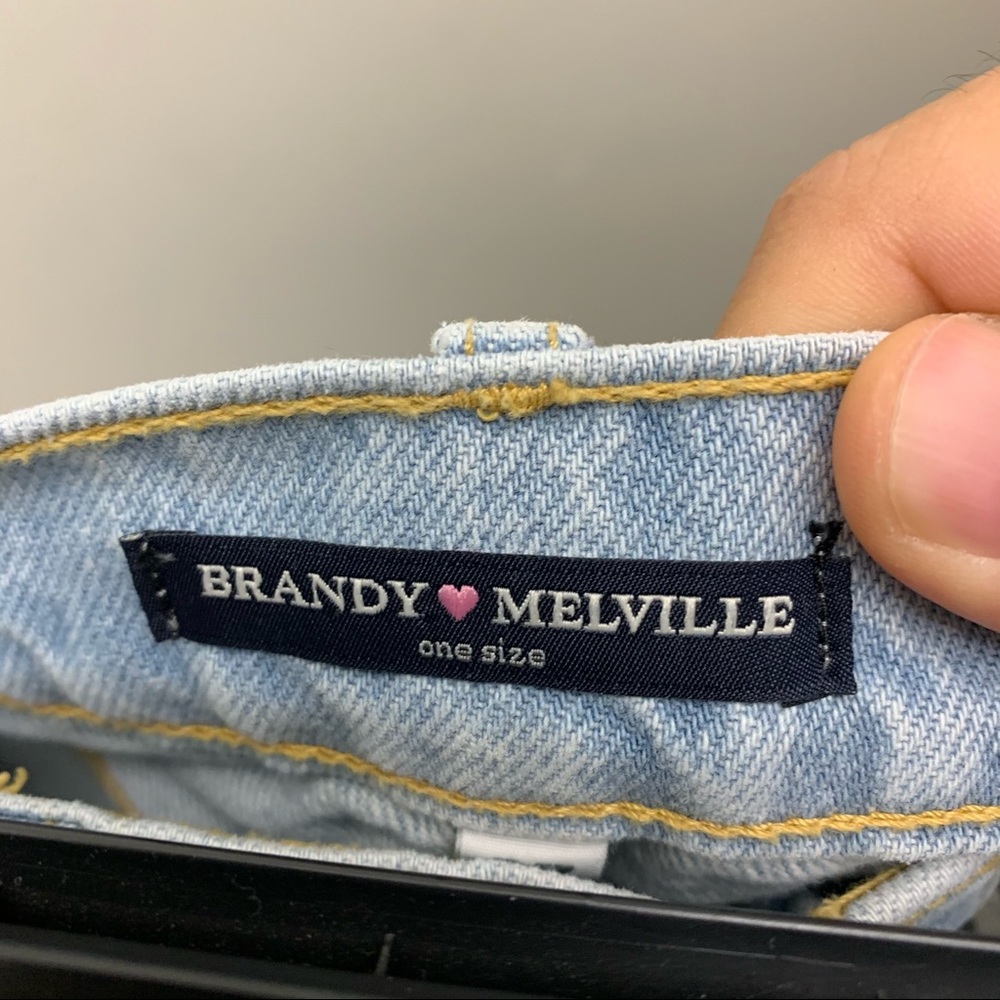 Brandy Melville Distressed Denim Shorts - Picture 6 of 8